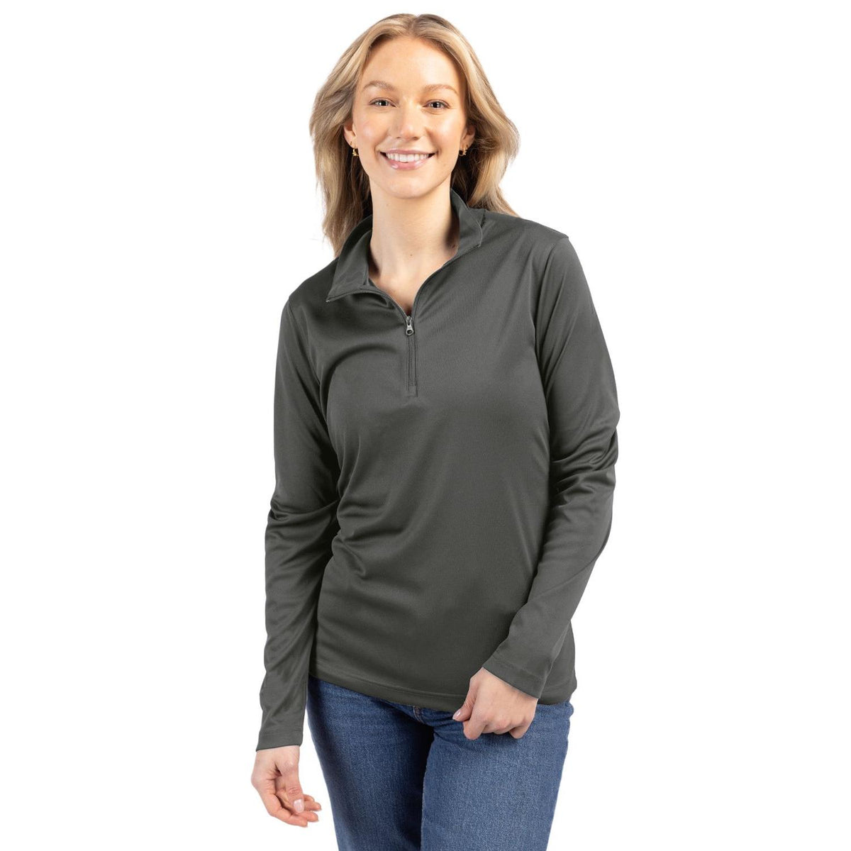 Clique Spin Solution-dyed Performance Interlock Womens Half Zip