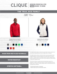 Clique Trail Recycled Stretch Softshell Womens Full Zip Vest