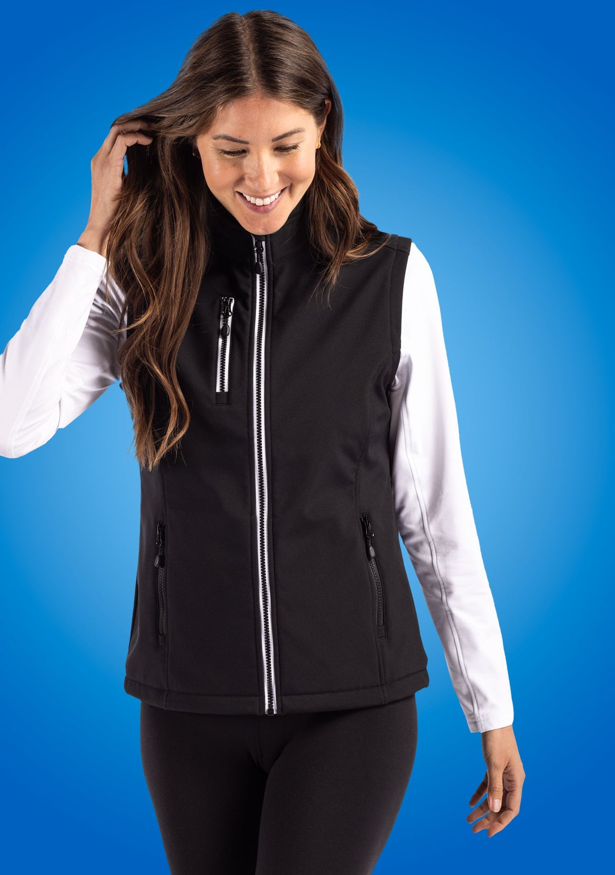 Clique Telemark Recycled Stretch Softshell Womens Full Zip Vest
