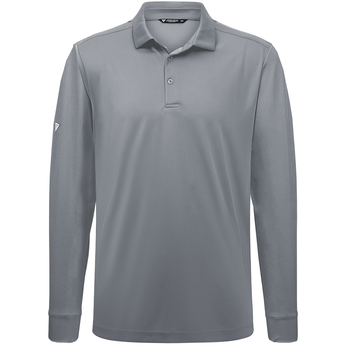 Levelwear Align Long Sleeve Polo - Mens - Pebble