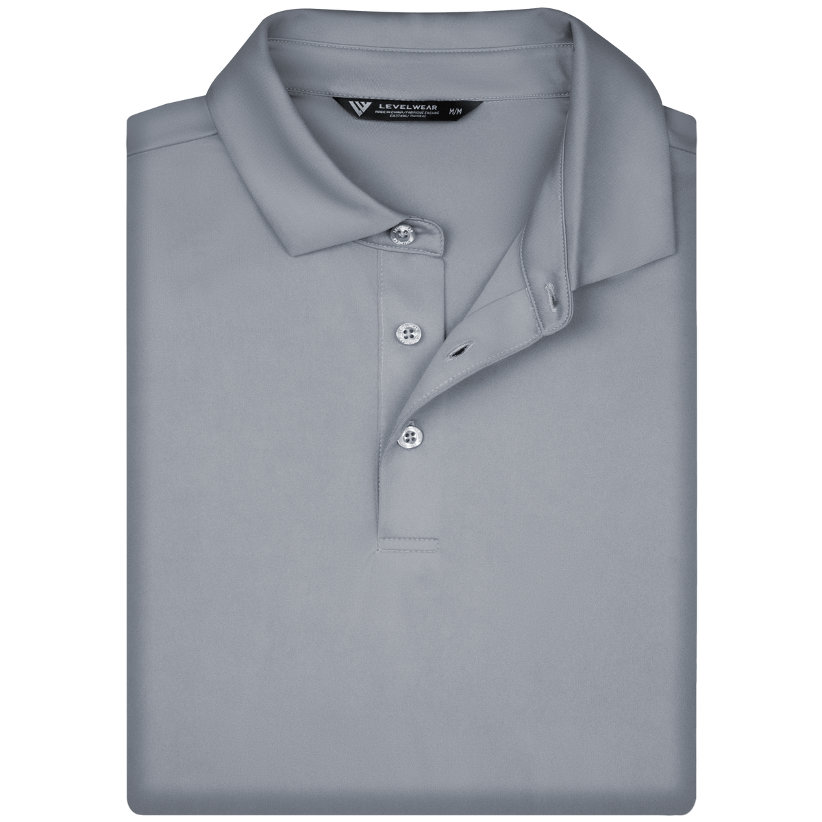 Levelwear Align Long Sleeve Polo - Mens - Pebble