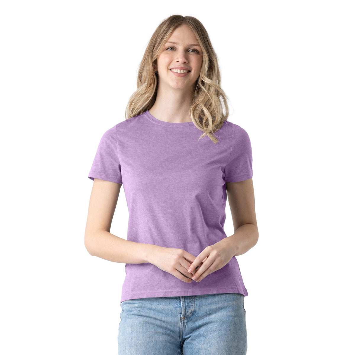 Levelwear Maddox Crew Neck Tee - Womens - Heather Lupine