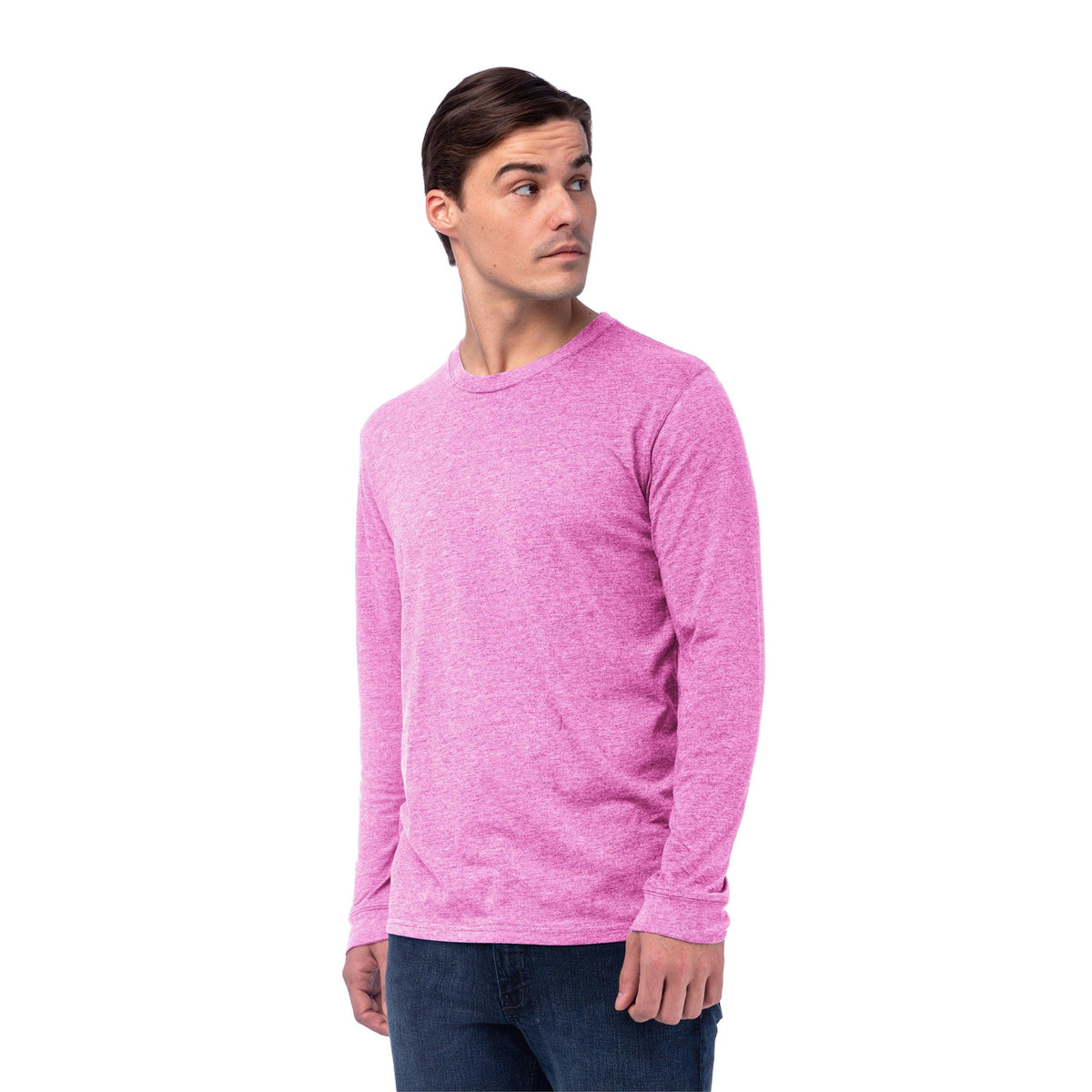 Levelwear Oscar Long Sleeve Tee - Mens - Heather Cyclamen