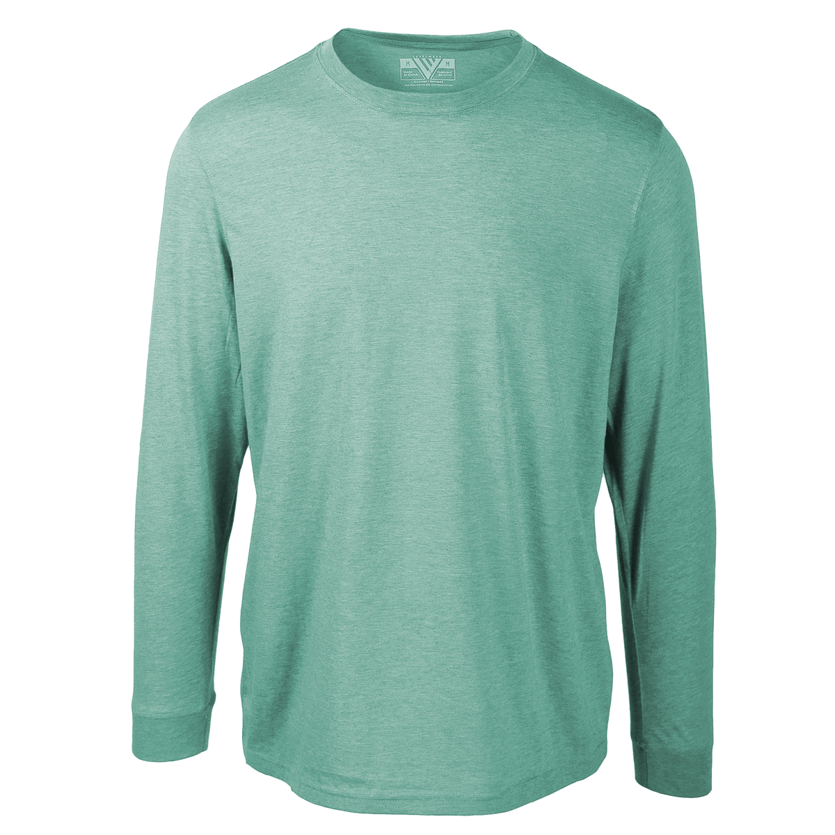 Levelwear Oscar Long Sleeve Tee - Mens - Heather Marine Blue