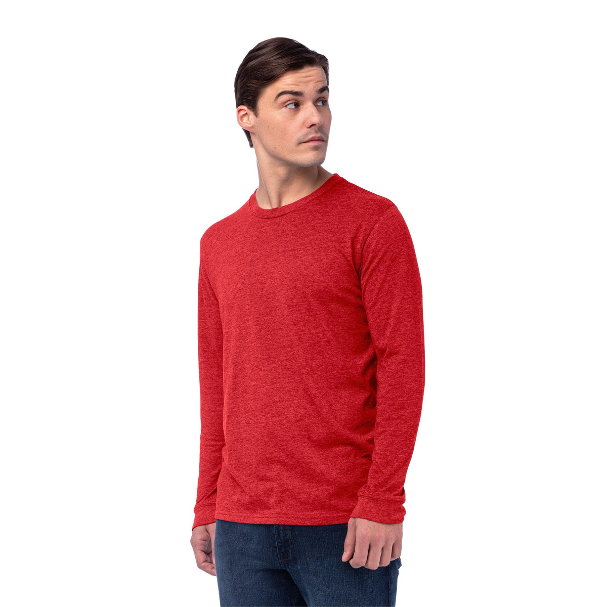 Levelwear Oscar Long Sleeve Tee - Mens - Solid Red