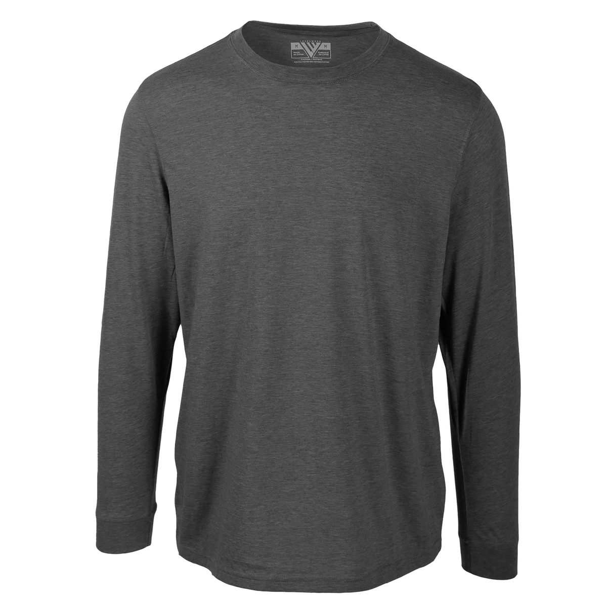 Levelwear Oscar Long Sleeve Tee - Mens - Heather Charcoal