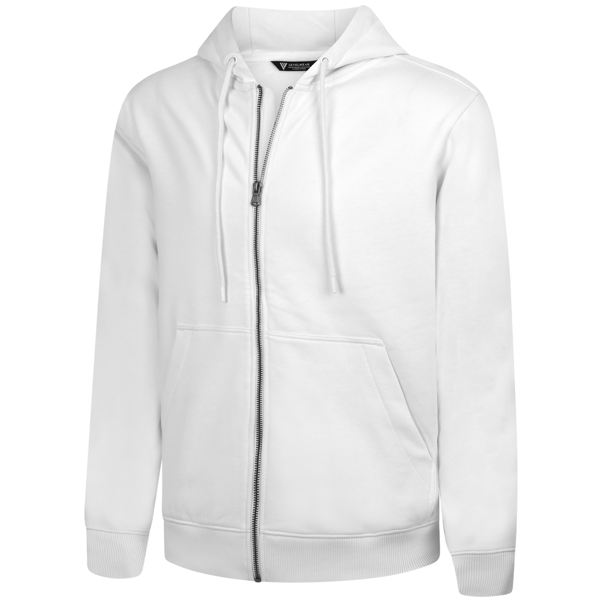 Levelwear Podium Full Zip Hoodie - Mens - White