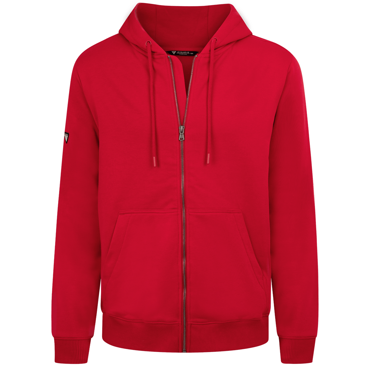 Levelwear Podium Full Zip Hoodie - Mens - Flame Red