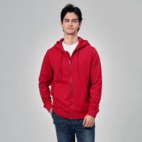 Levelwear Podium Full Zip Hoodie - Mens - Flame Red