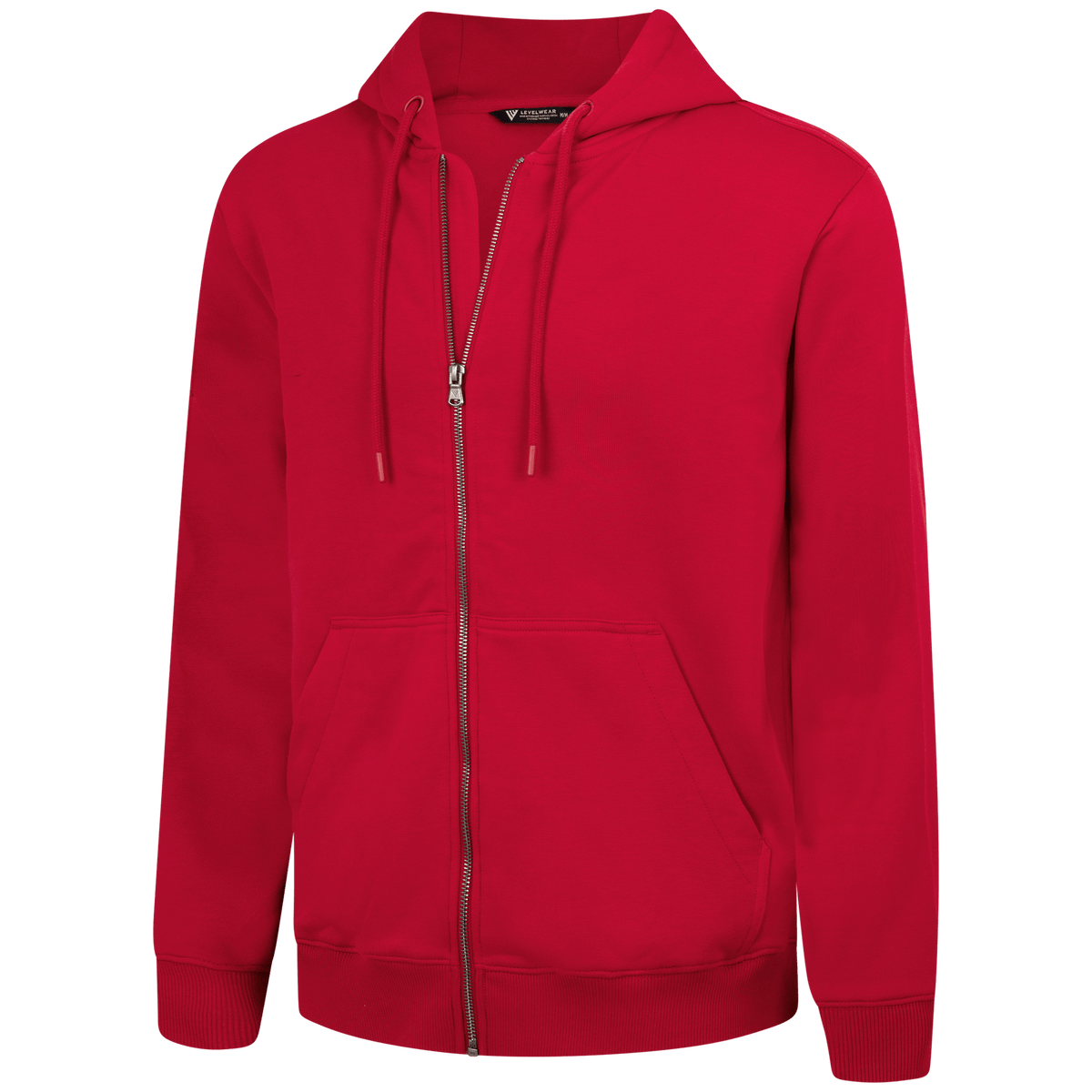 Levelwear Podium Full Zip Hoodie - Mens - Flame Red