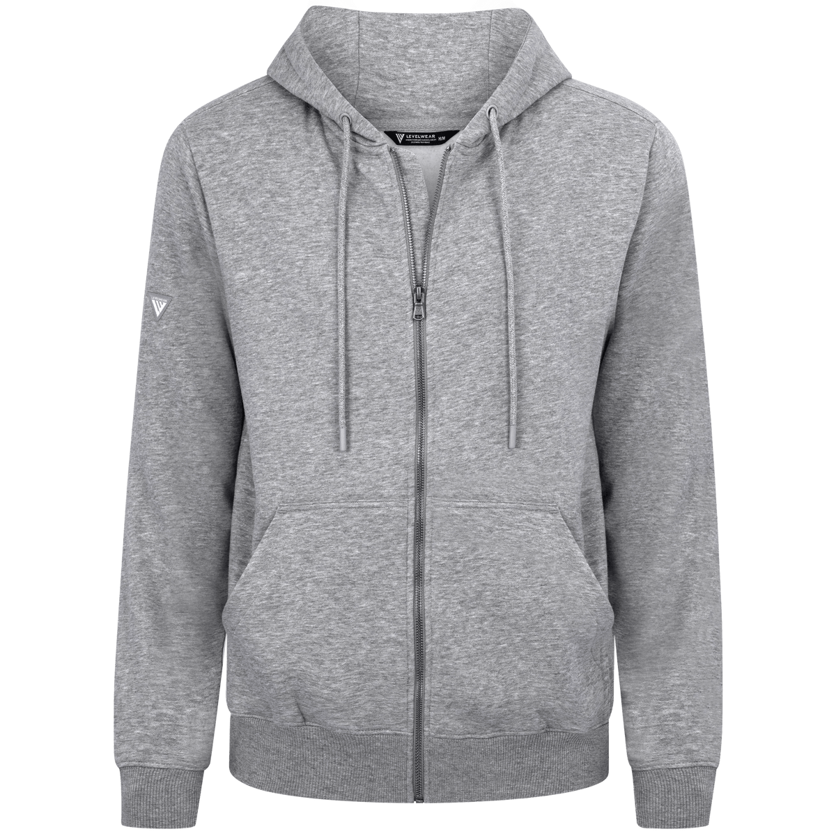 Levelwear Podium Full Zip Hoodie - Mens - Heather Pebble