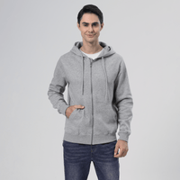 Levelwear Podium Full Zip Hoodie - Mens - Heather Pebble