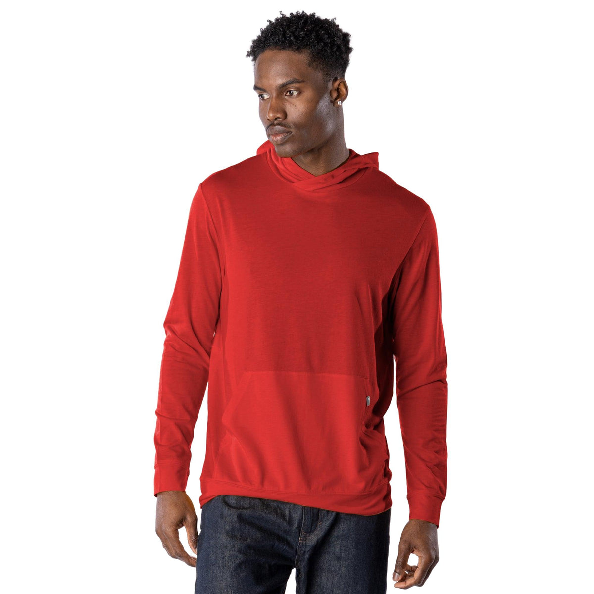 Levelwear Relay T-Shirt Hoodie - Mens - Flame Red