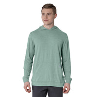 Levelwear Relay T-Shirt Hoodie - Mens - Heather Eucalyptus