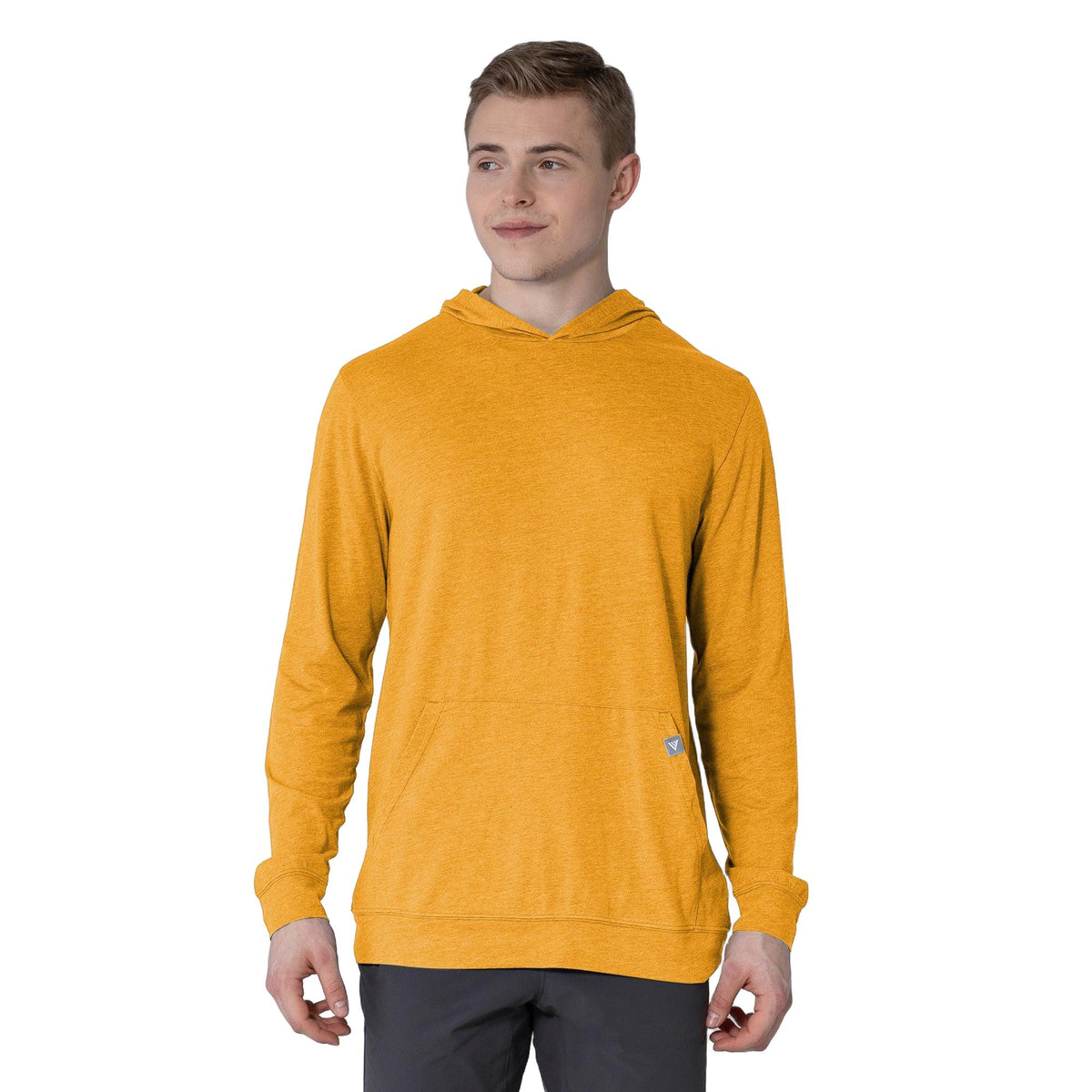Levelwear Relay T-Shirt Hoodie - Mens - Heather Gold