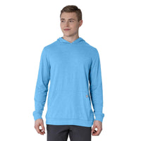 Levelwear Relay T-Shirt Hoodie - Mens - Heather Norse Blue