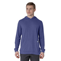 Levelwear Relay T-Shirt Hoodie - Mens - Heather Skipper Blue