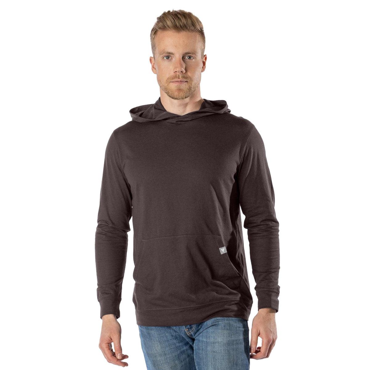 Levelwear Relay T-Shirt Hoodie - Mens - Brown