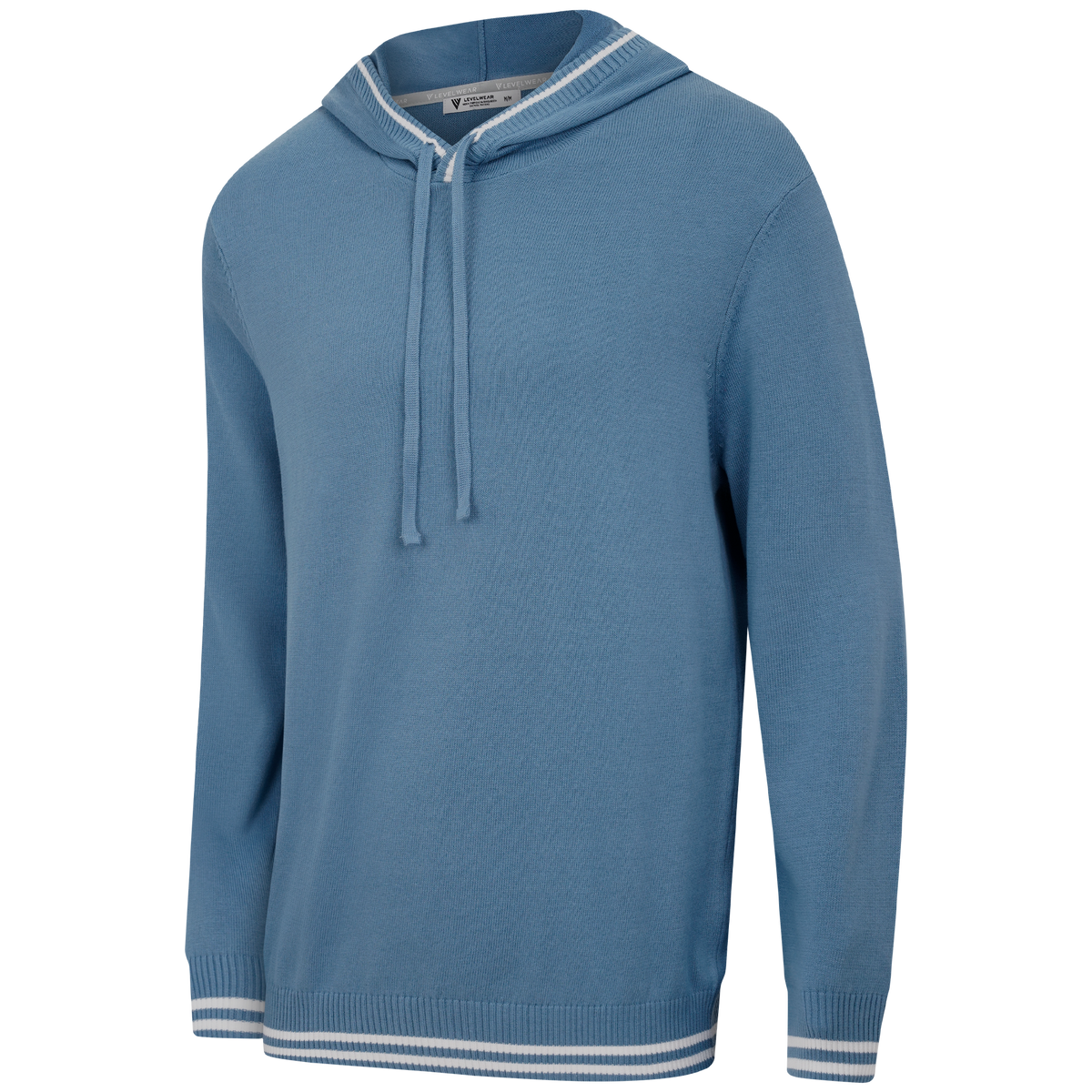 Levelwear Sportsman Knit Hoodie - Mens - Blue Heaven