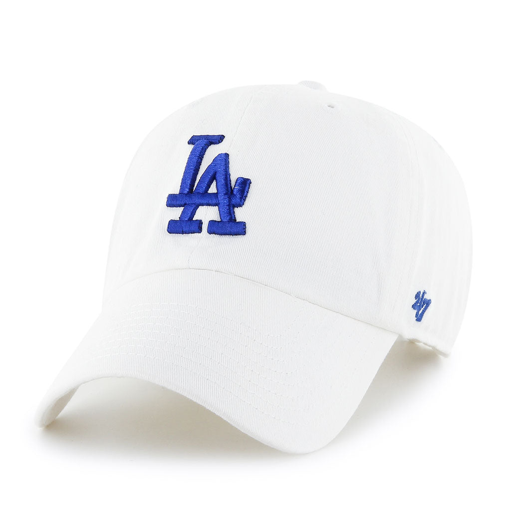 Los Angeles Dodgers '47 Clean Up Cap - White with Team Colour Logo