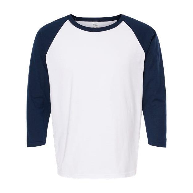 M&O Raglan Three-Quarter Sleeve Baseball T-Shirt