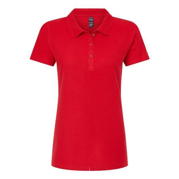 M&O Women's Ringspun Pique Polo