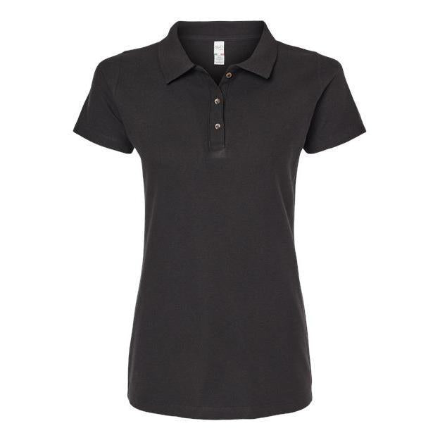 M&O Women's Ringspun Pique Polo