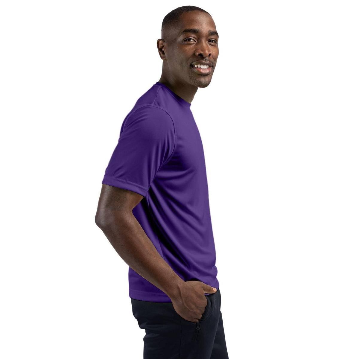 Clique Spin Solution-dyed Performance Jersey Mens Short Sleeve Tee