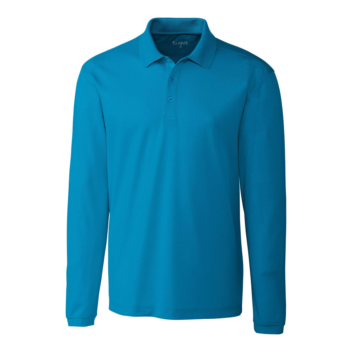 Clique Spin Solution-dyed Performance Pique Mens Long Sleeve Polo