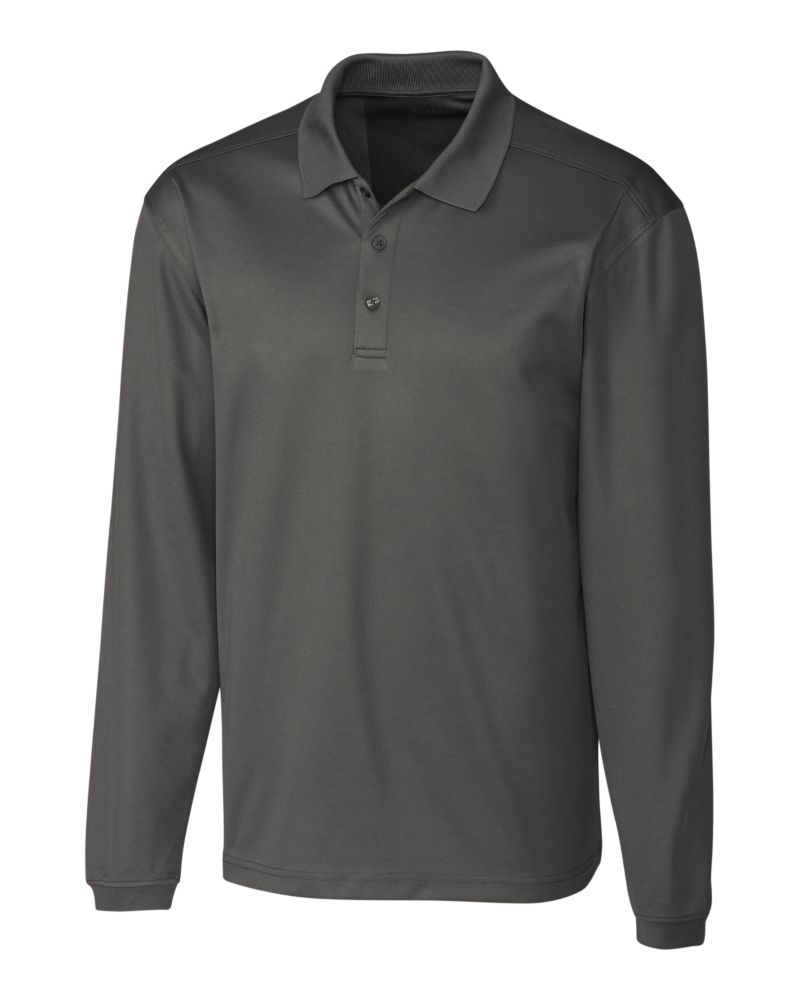Clique Spin Solution-dyed Performance Pique Mens Long Sleeve Polo