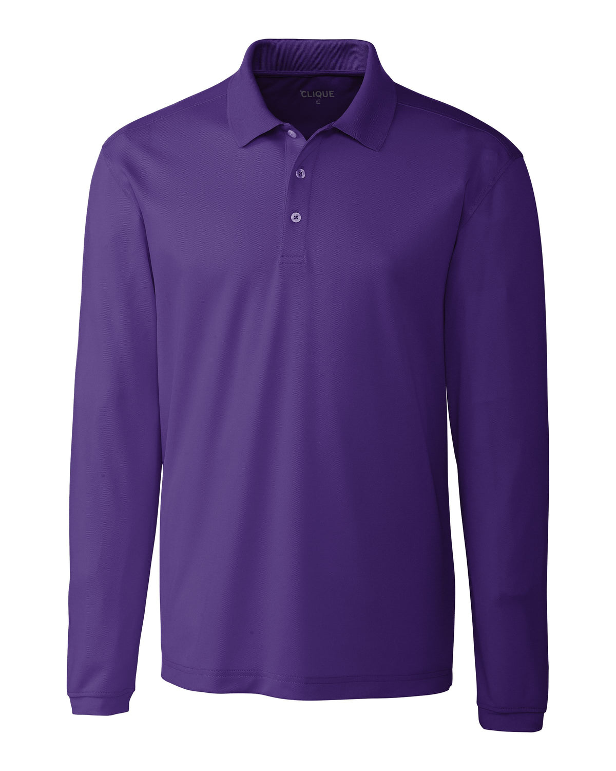 Clique Spin Solution-dyed Performance Pique Mens Long Sleeve Polo