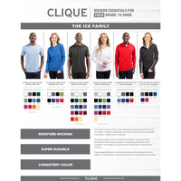 Clique Ice Pique Tech Mens Long Sleeve Polo