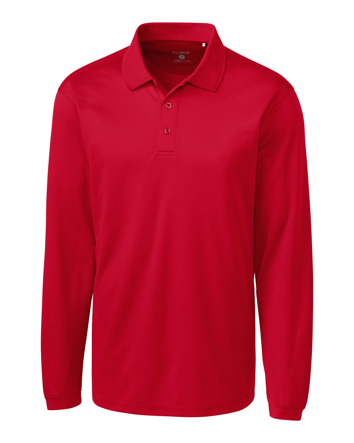 Clique Ice Pique Tech Mens Long Sleeve Polo