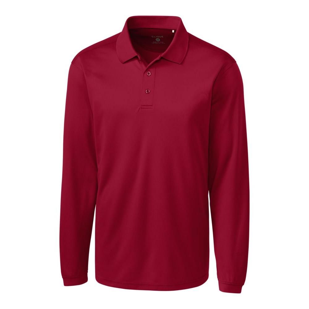 Clique Ice Pique Tech Mens Long Sleeve Polo