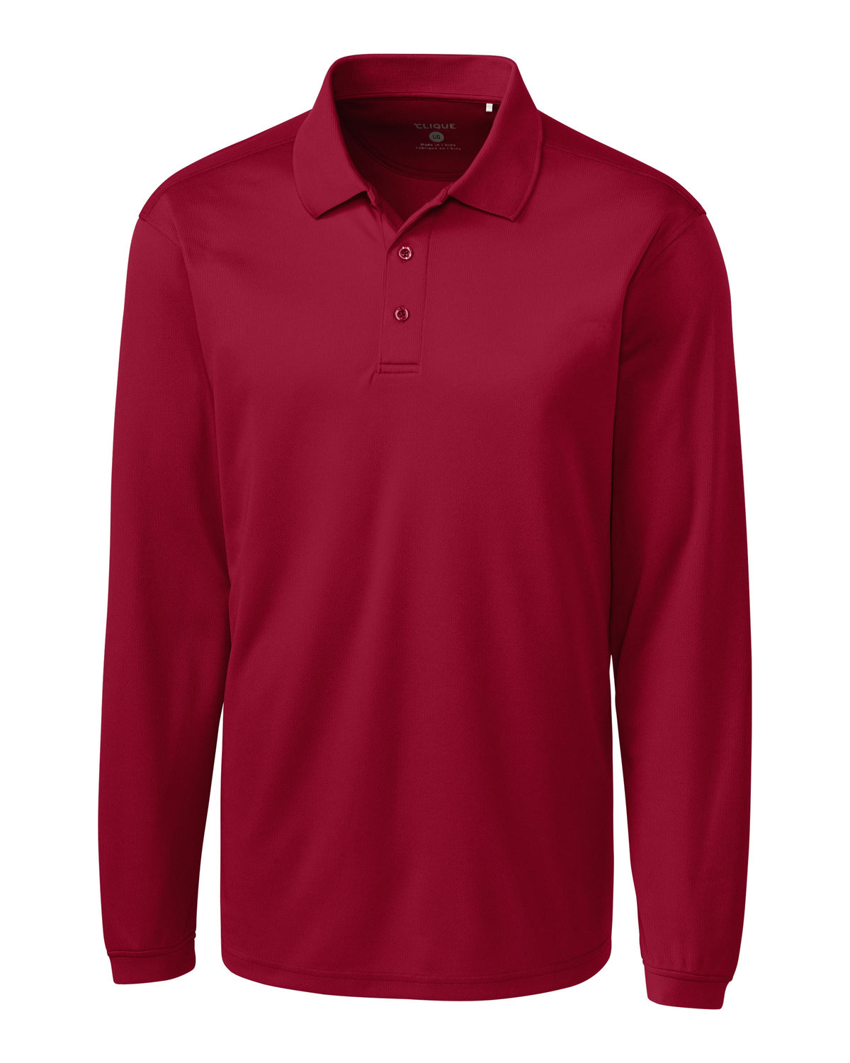 Clique Ice Pique Tech Mens Long Sleeve Polo