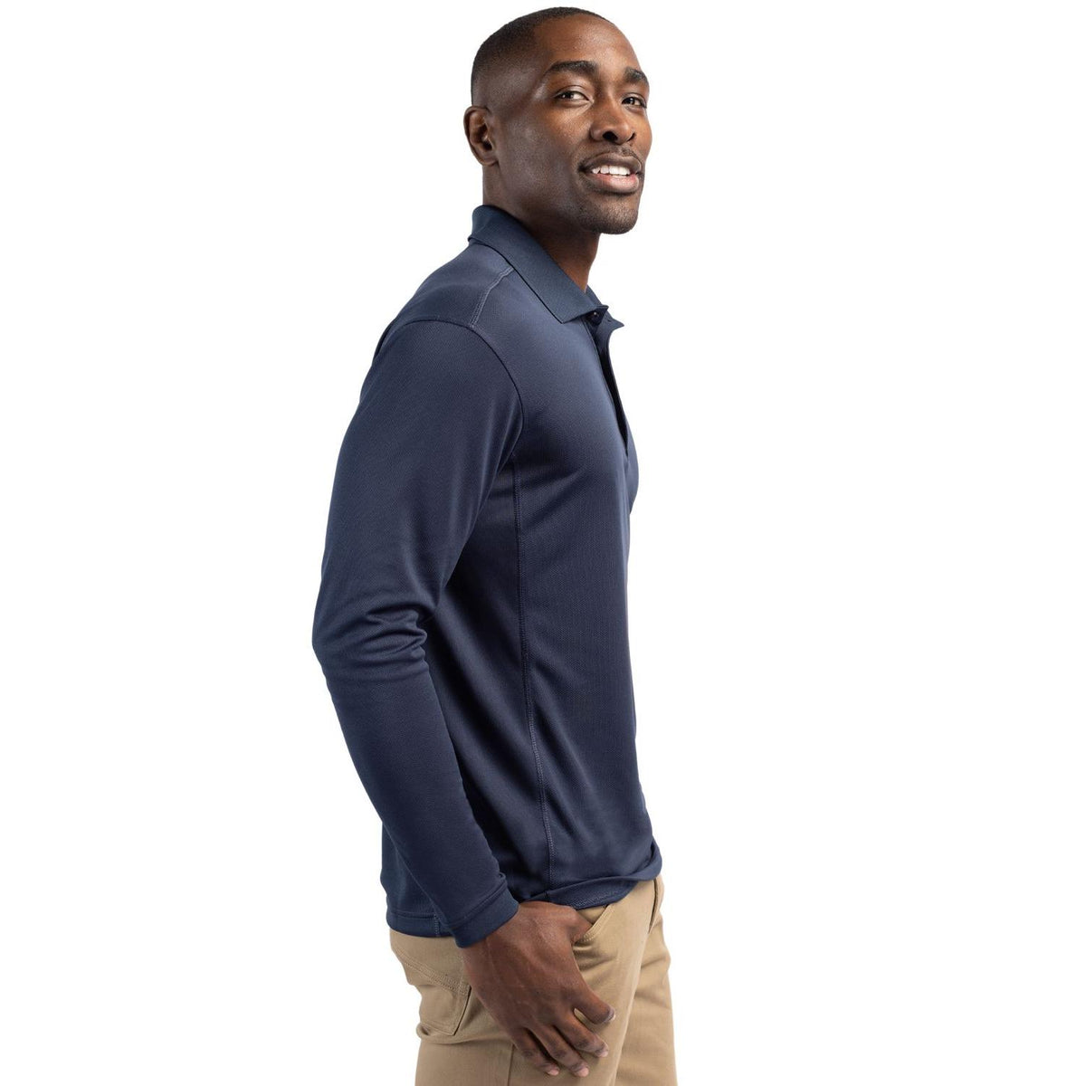 Clique Ice Pique Tech Mens Long Sleeve Polo