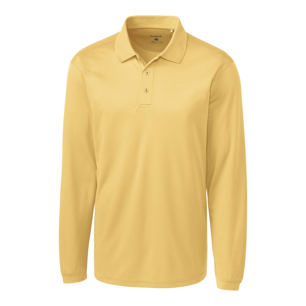Clique Ice Pique Tech Mens Long Sleeve Polo