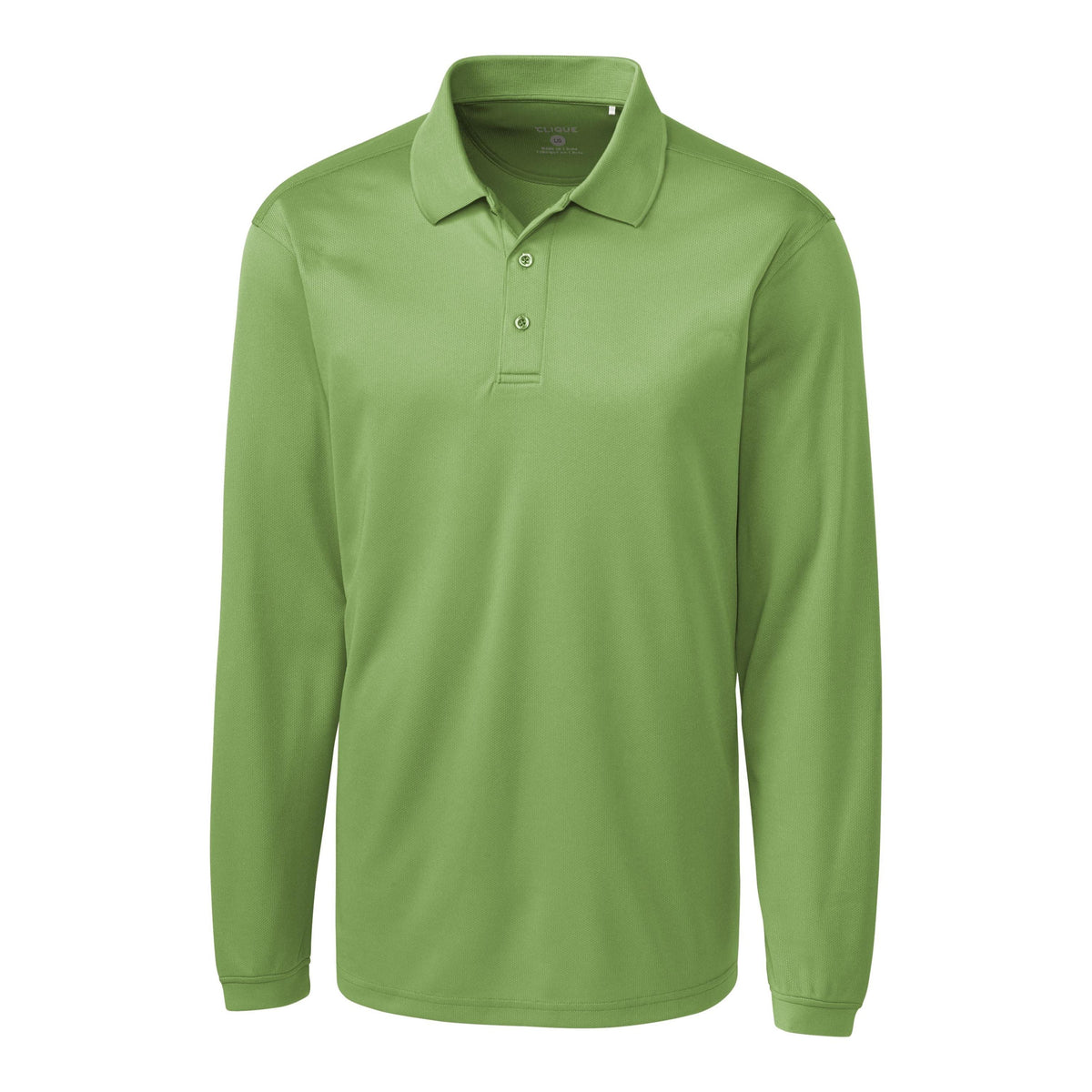 Clique Ice Pique Tech Mens Long Sleeve Polo