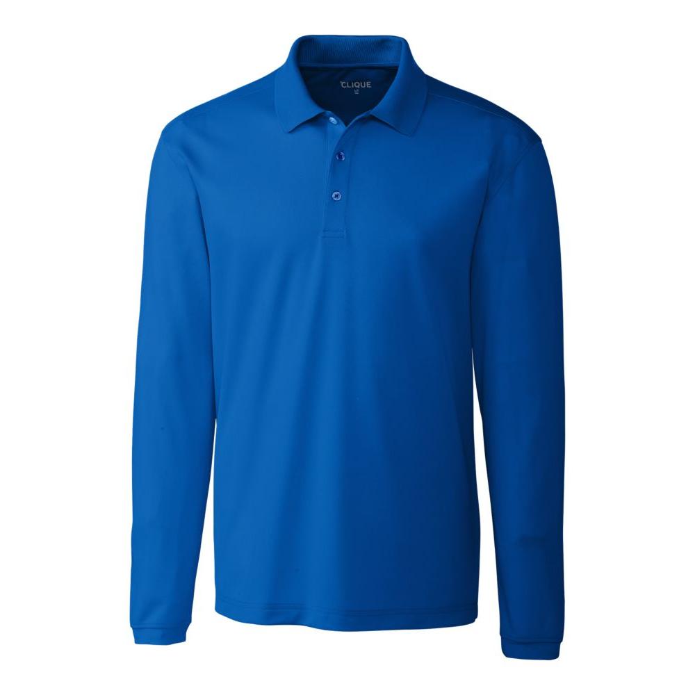 Clique Ice Pique Tech Mens Long Sleeve Polo