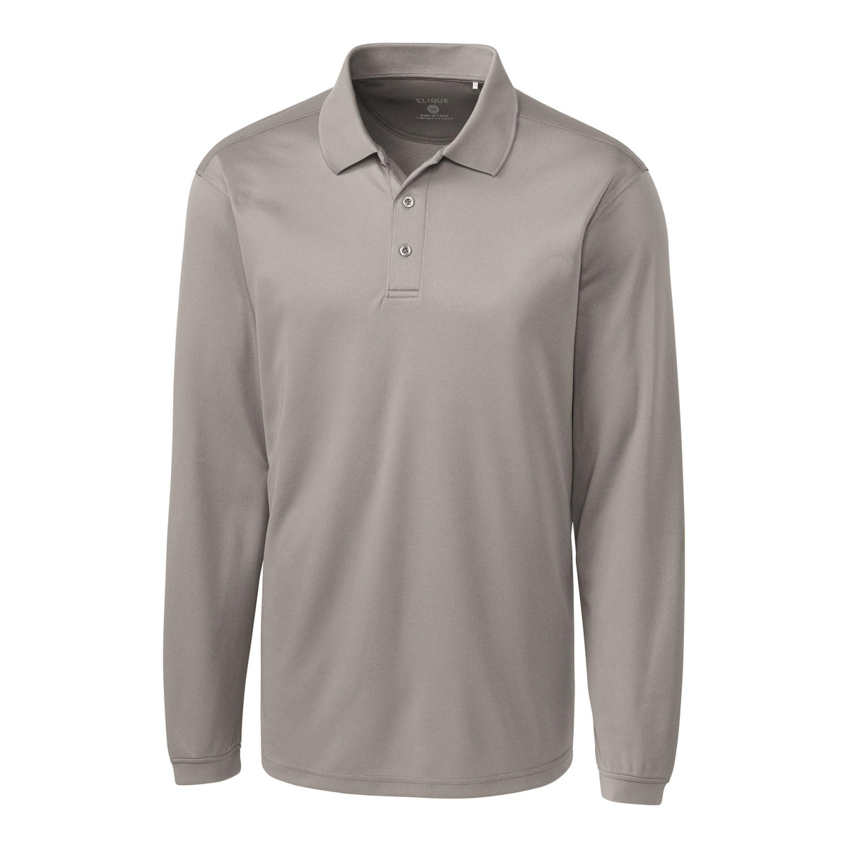 Clique Ice Pique Tech Mens Long Sleeve Polo