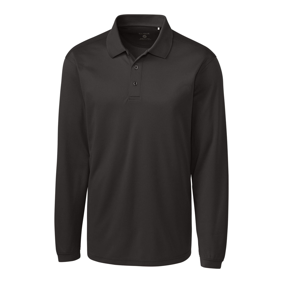 Clique Ice Pique Tech Mens Long Sleeve Polo