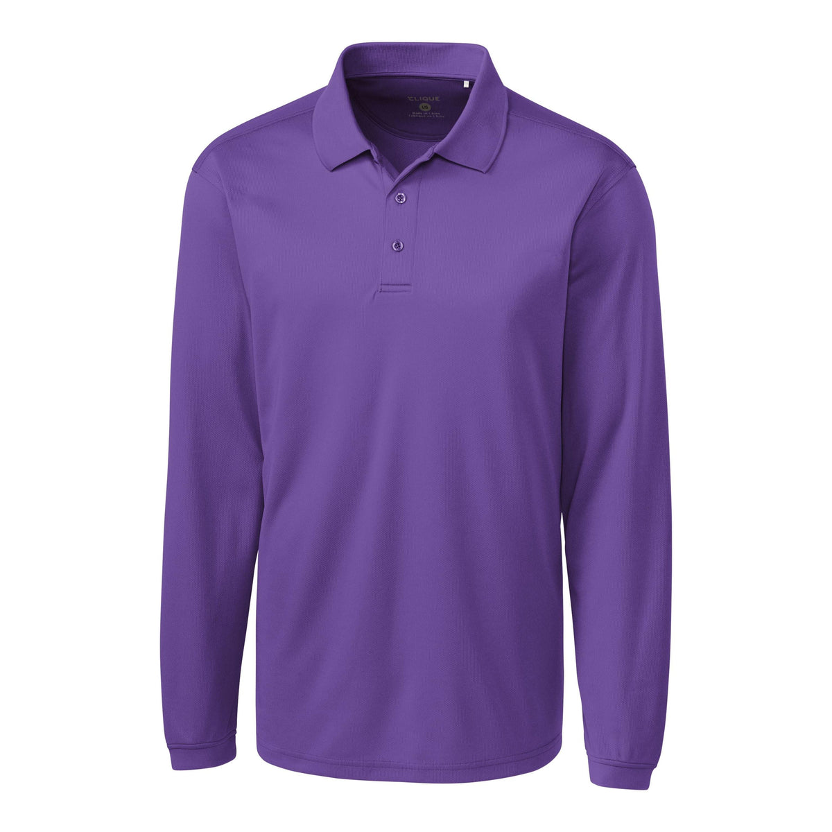 Clique Ice Pique Tech Mens Long Sleeve Polo