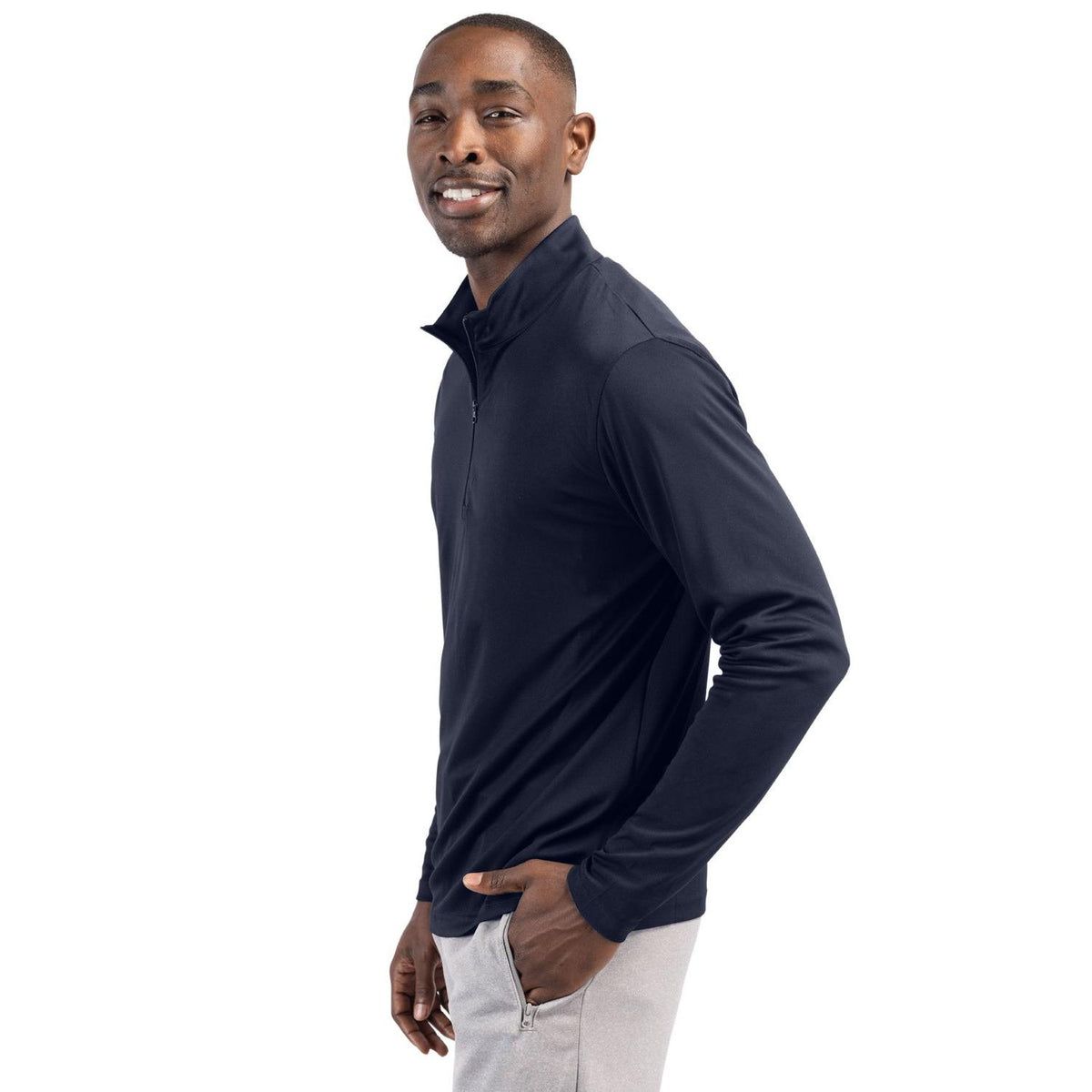 Clique Spin Solution-dyed Performance Interlock Mens Half Zip