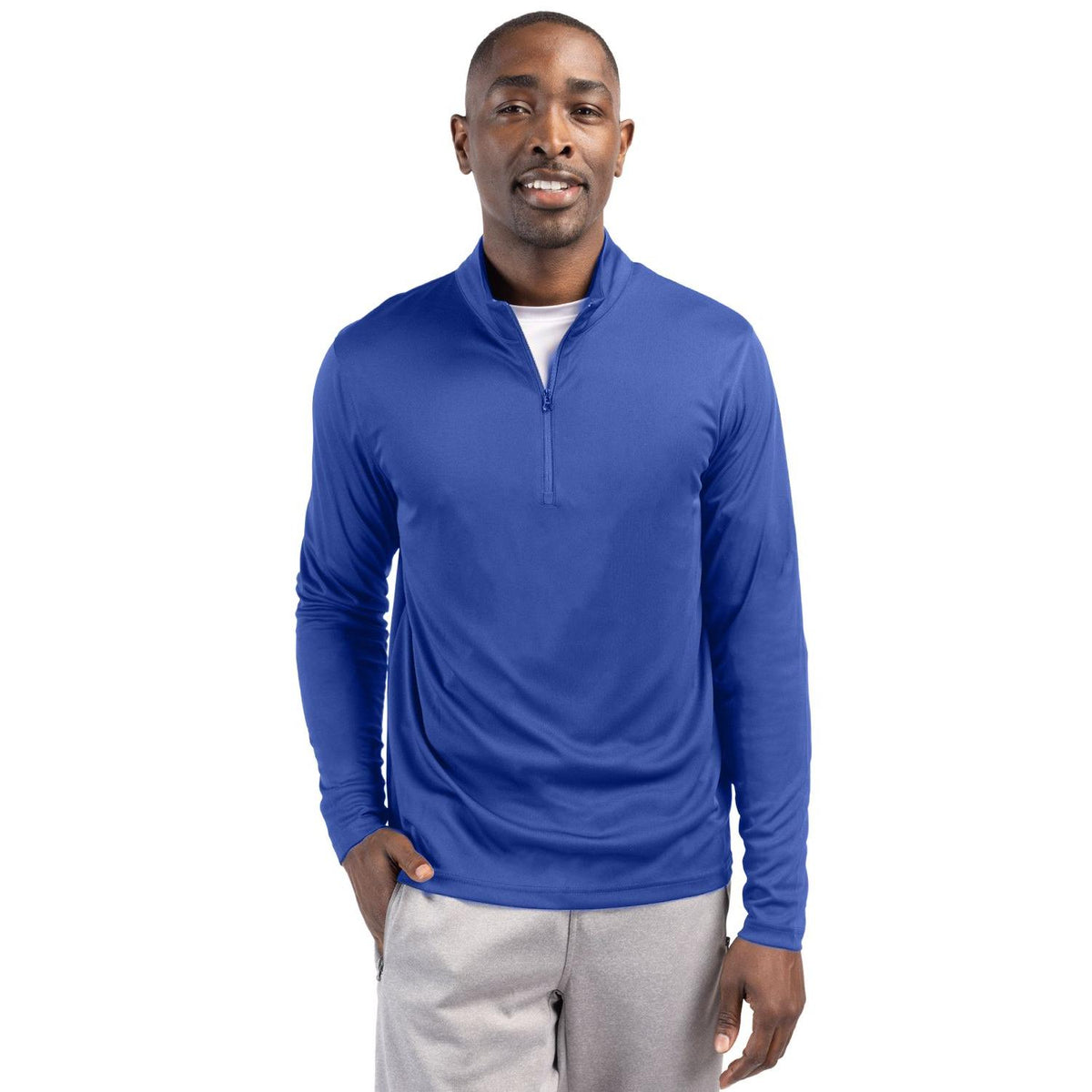 Clique Spin Solution-dyed Performance Interlock Mens Half Zip
