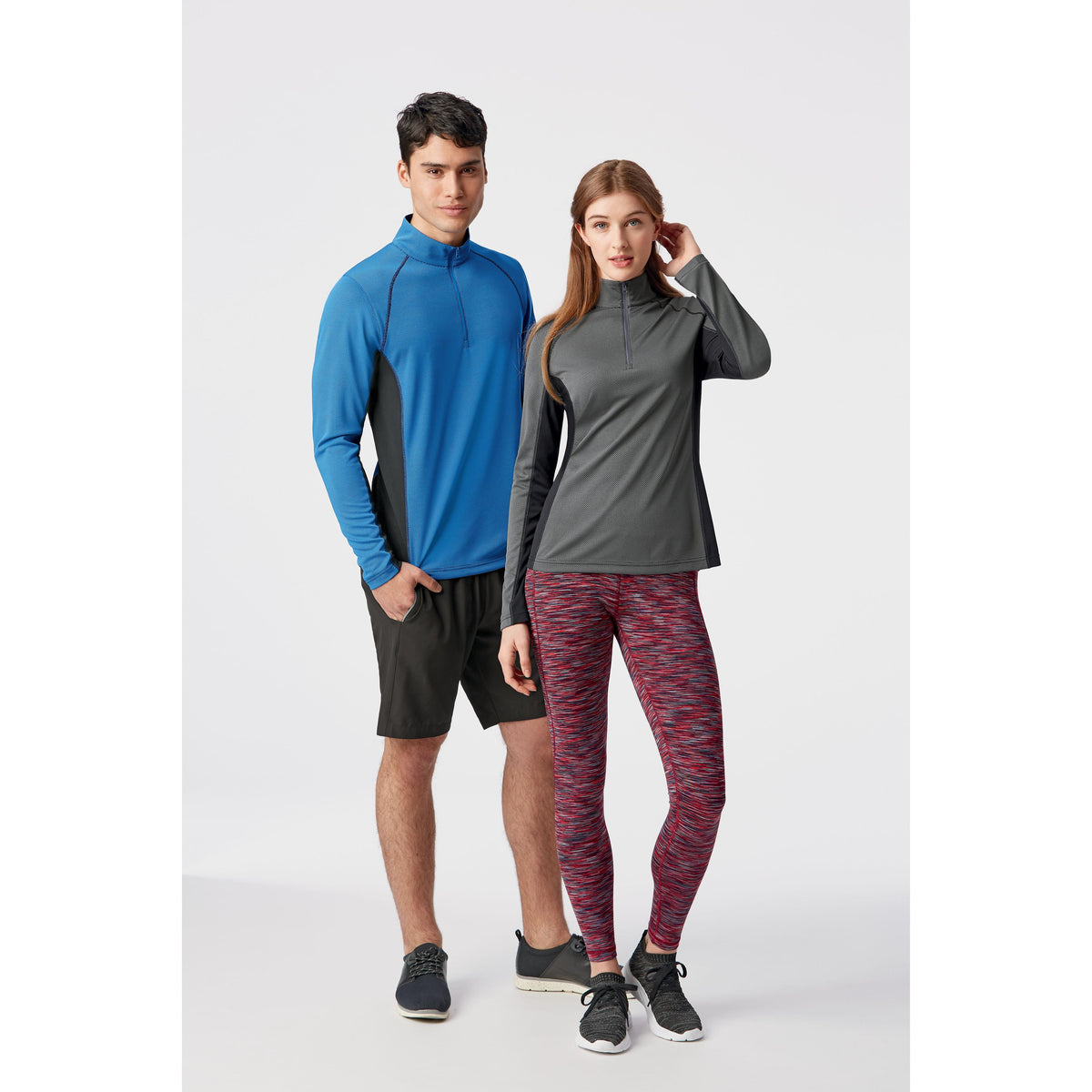 Clique Ice Pique Colorblock Tech Mens Half Zip