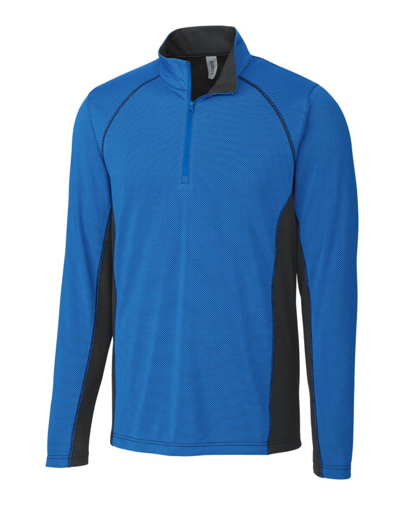 Clique Ice Pique Colorblock Tech Mens Half Zip