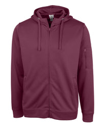 Clique Lift Solution-dyed Performance Unisex Full Zip Hooded Sweatshirt