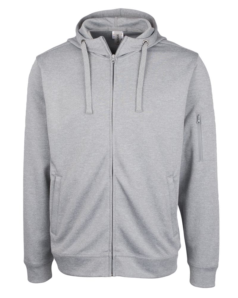 Clique Lift Solution-dyed Performance Unisex Full Zip Hooded Sweatshirt