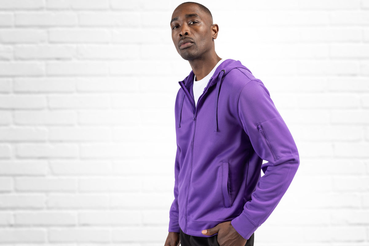 Clique Lift Solution-dyed Performance Unisex Full Zip Hooded Sweatshirt
