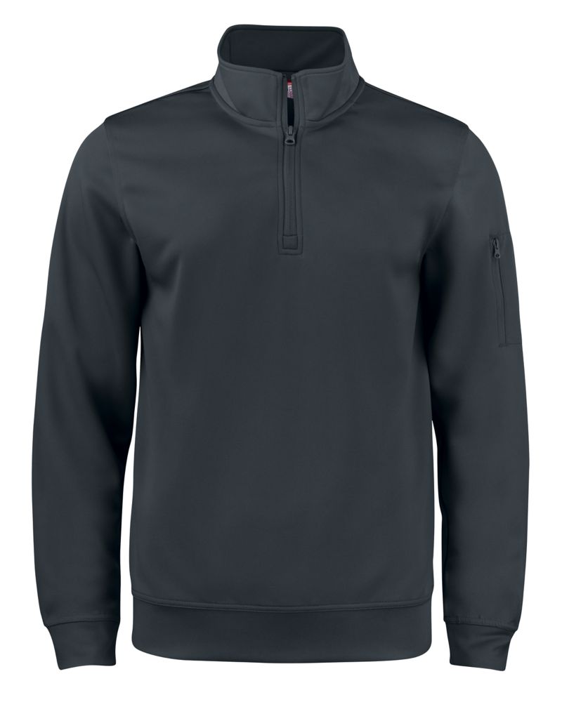 Clique Lift Solution-dyed Performance Unisex Half Zip Sweatshirt